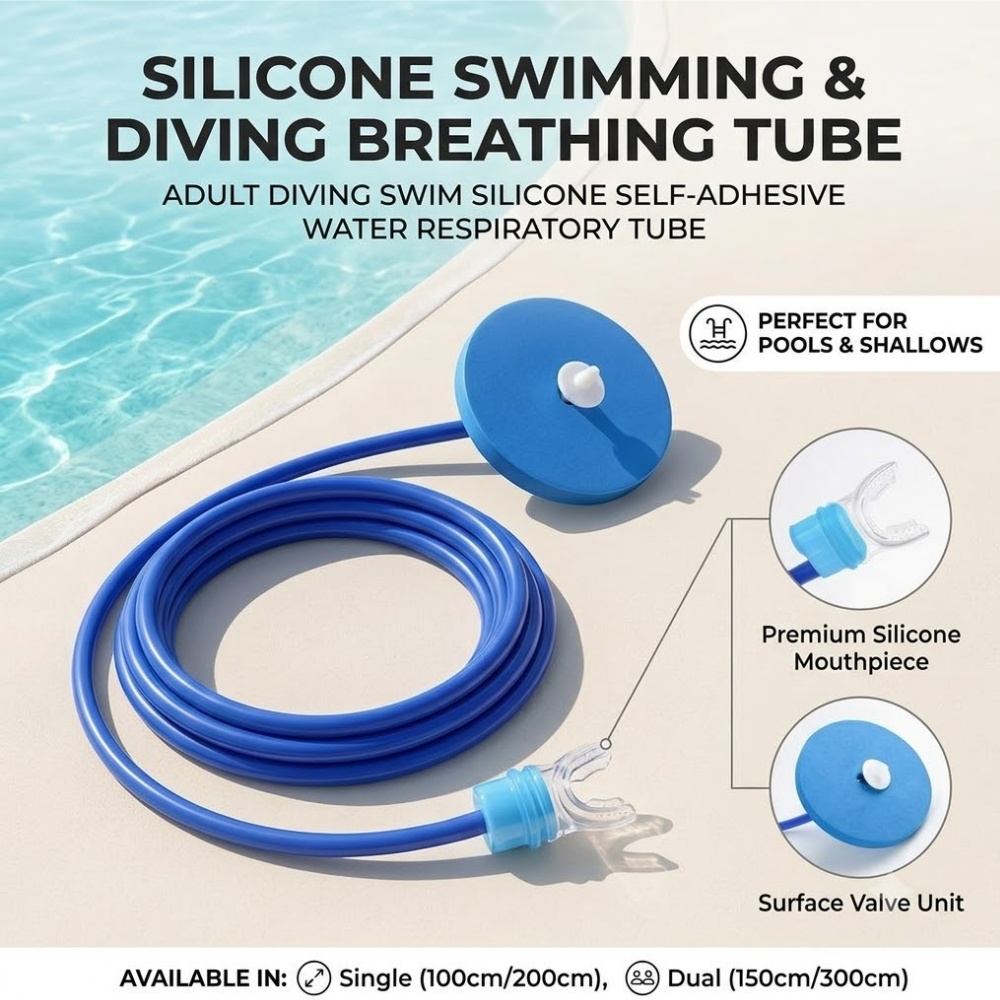 Snorkel Dry Top - Adult Diving Swim Silicone Water Respiratory