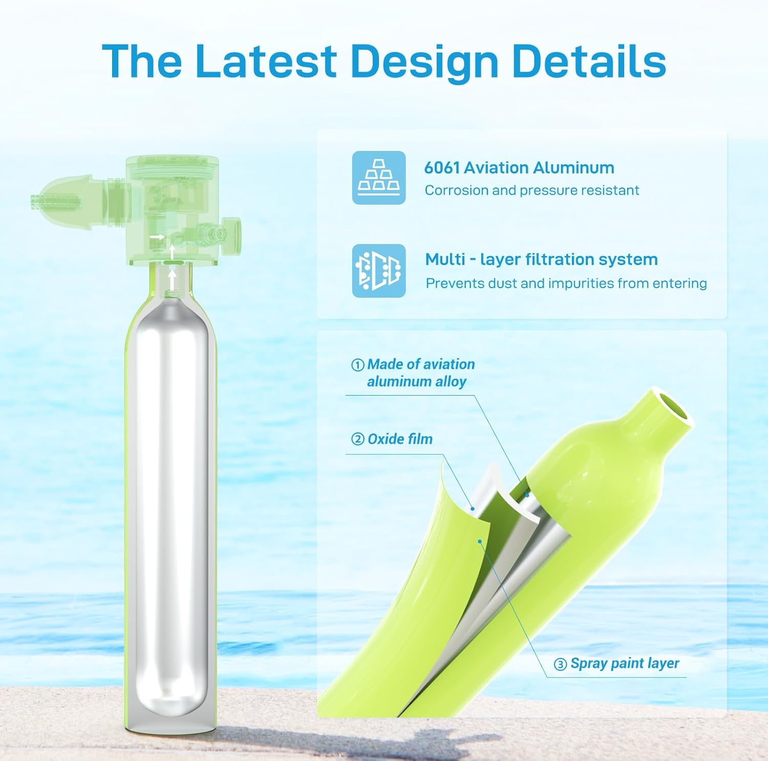 HOUVAN 0.5L Mini Diving Tank w - đánh giá và giá Aquatic Diving