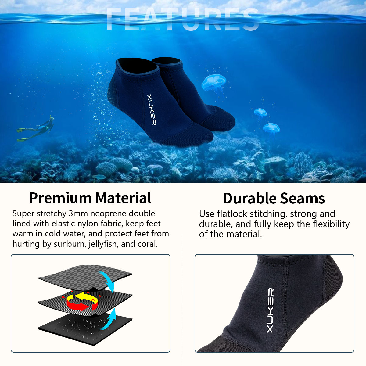 3Mm Neoprene Tất Bóng Chuyền B - đánh giá và giá Snorkel Dry Top