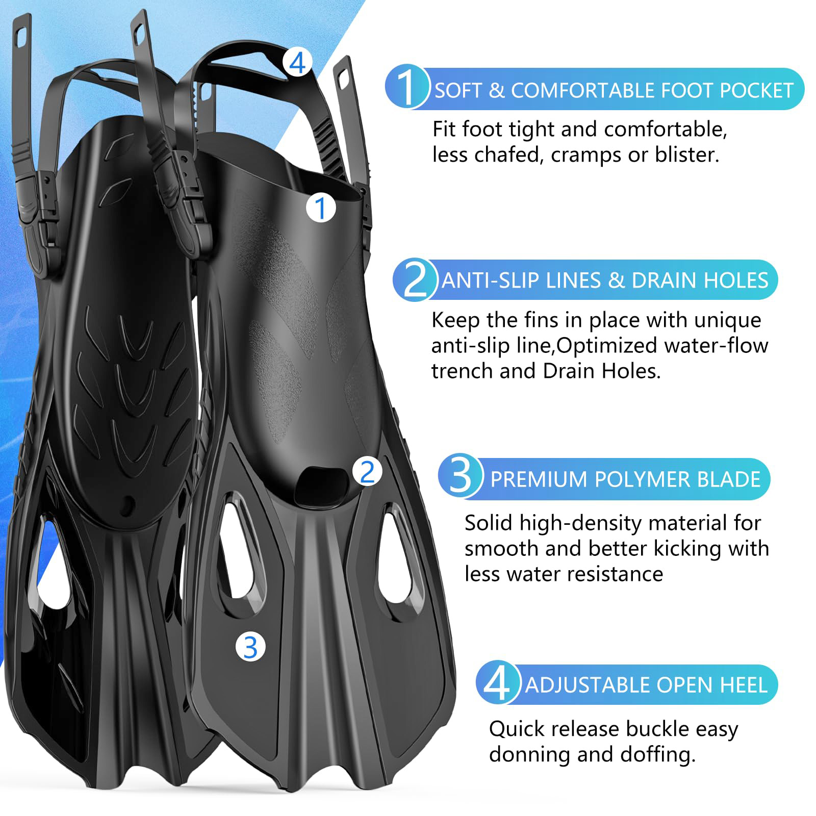 Mask Fins Snorkel Set 4 in 1 P - đánh giá và giá Snorkel Dry Top