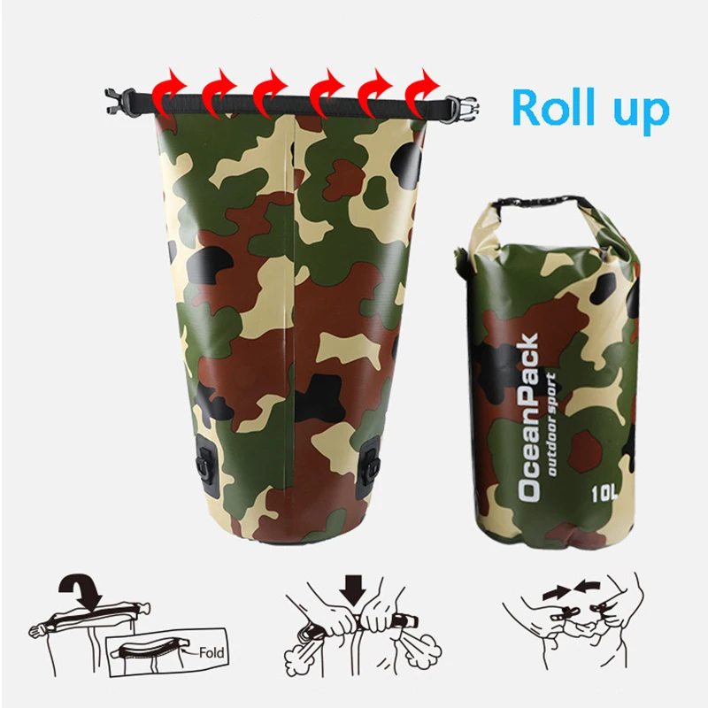 Waterproof Dry Bag Camouflage  - đánh giá và giá Dry Bag Roll Top