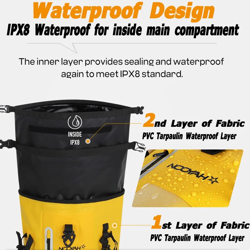 NOOYAH Dry Bag Waterproof Back - đánh giá và giá Dry Bag Roll Top