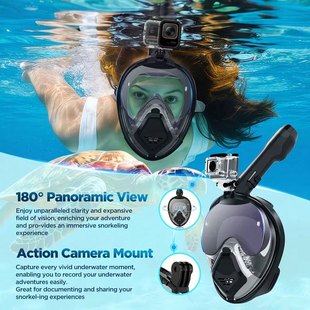 Devilfish Full Face Snorkel Ma - đánh giá và giá Snorkel Dry Top